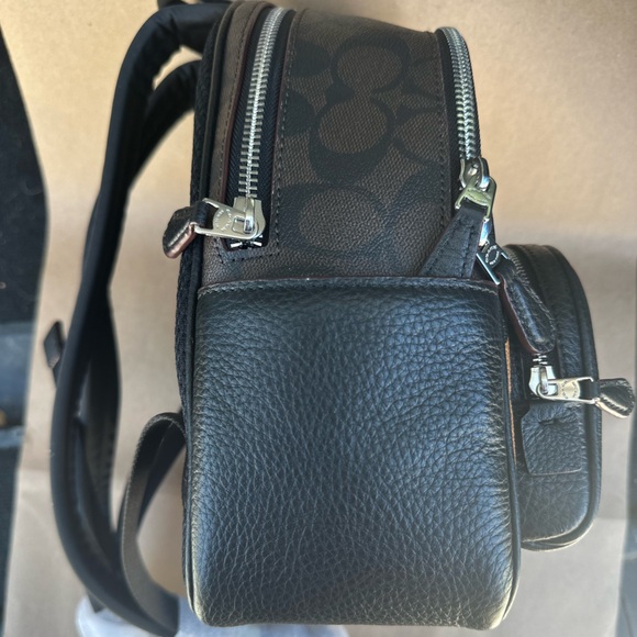 NWT Coach Backpack With Signature Canvas And Leopard Print - Picture 2 of 10